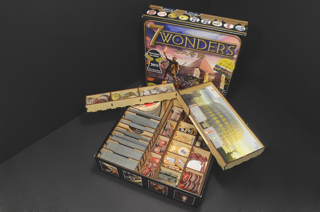 七大奇蹟 7 Wonders 烏鴉盒子木製桌遊收納盒