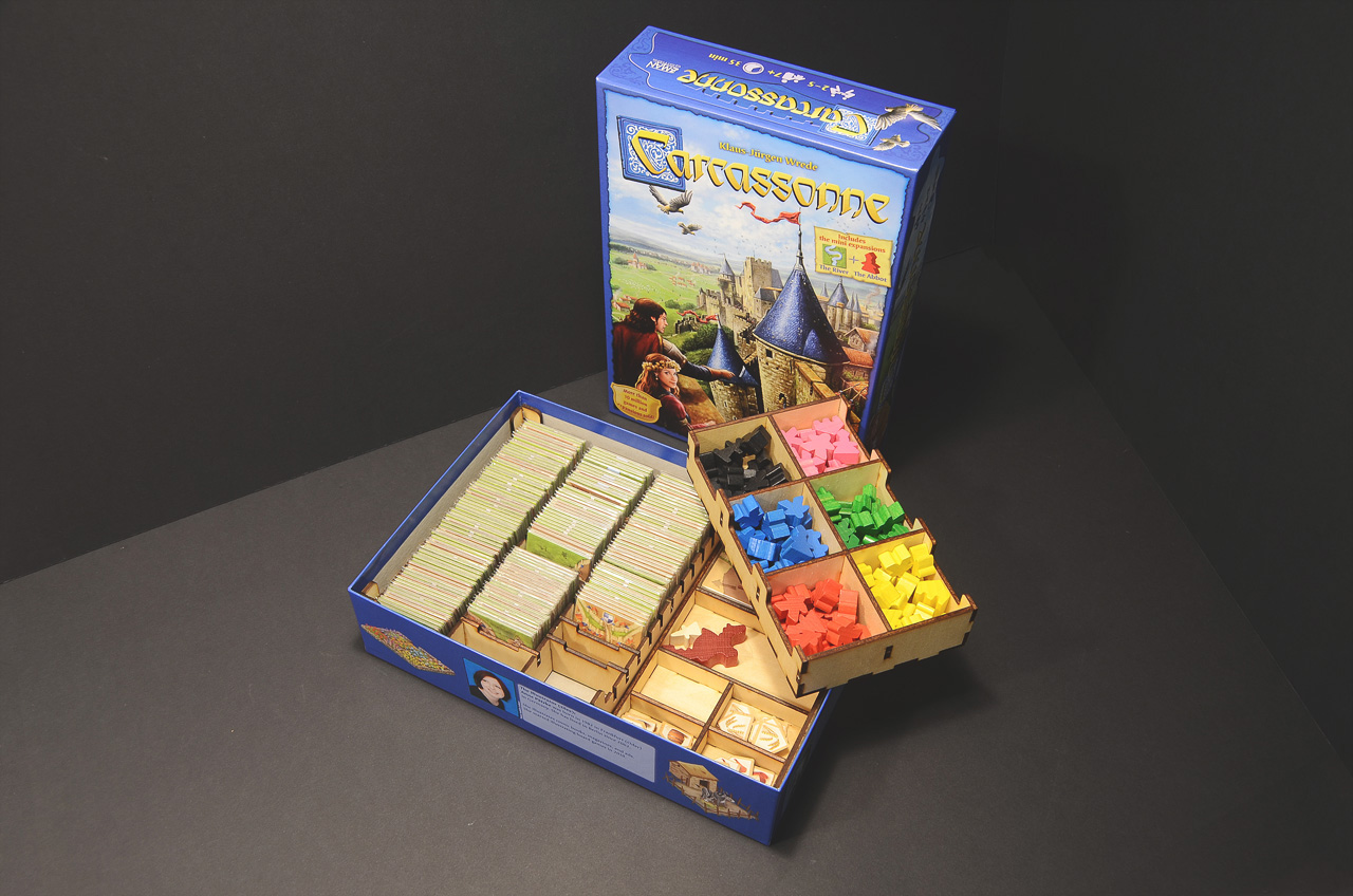 卡卡頌 Carcassonne 烏鴉盒子木製桌遊收納盒