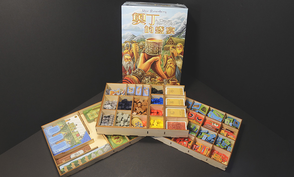 奧丁的盛宴 A Feast for Odin 烏鴉盒子木製桌遊收納盒