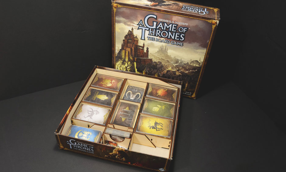 冰與火之歌：權力遊戲版圖A Game of Thrones: The Board Game烏鴉盒子木製桌遊收納盒