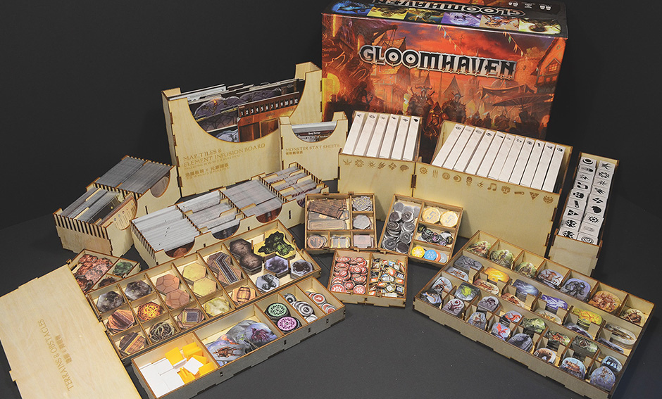 黯淡港灣 Gloomhaven 烏鴉盒子木製桌遊收納盒